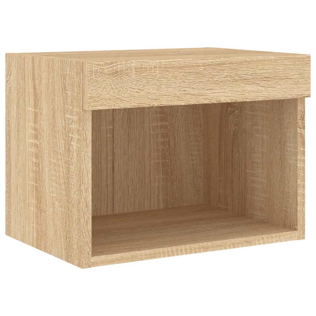 5 Piece TV Wall Units with LED Sonoma Oak Engineered Wood