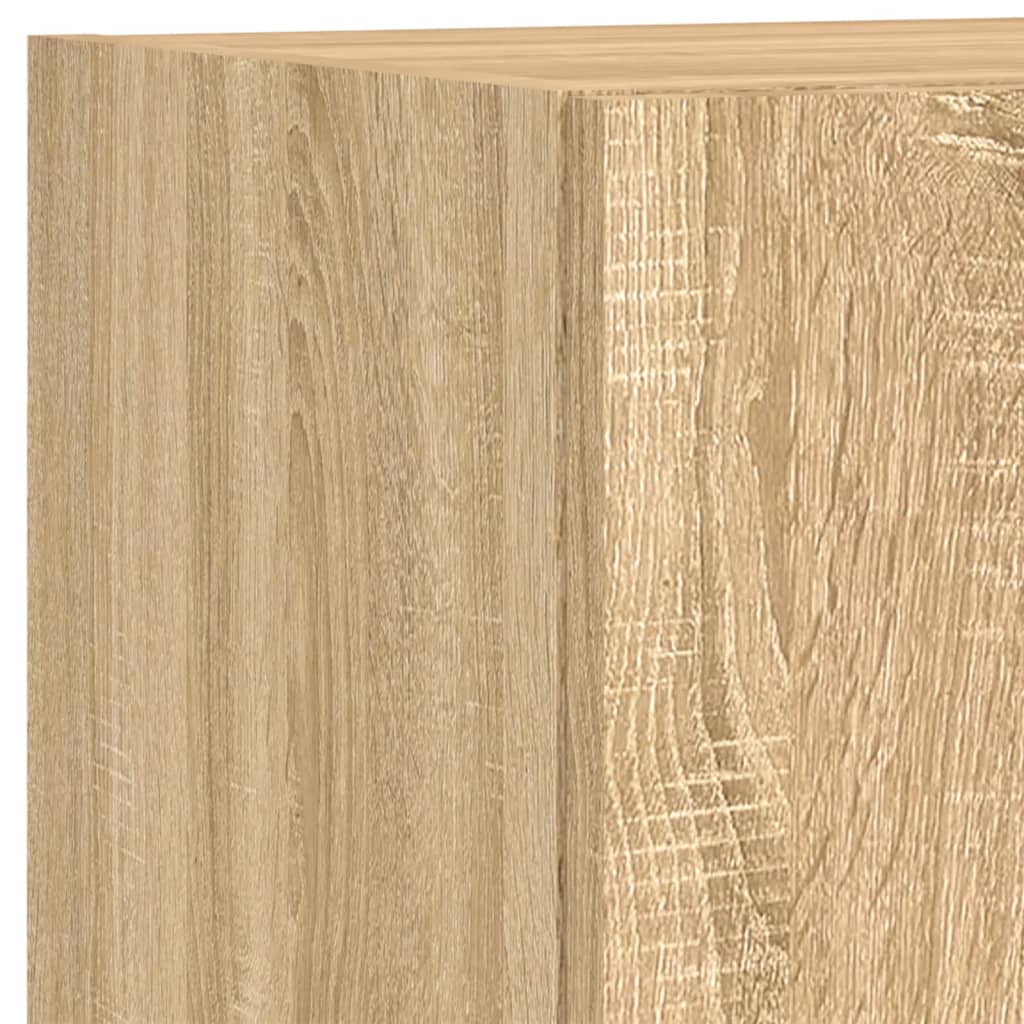 5 Piece TV Wall Units with LED Sonoma Oak Engineered Wood
