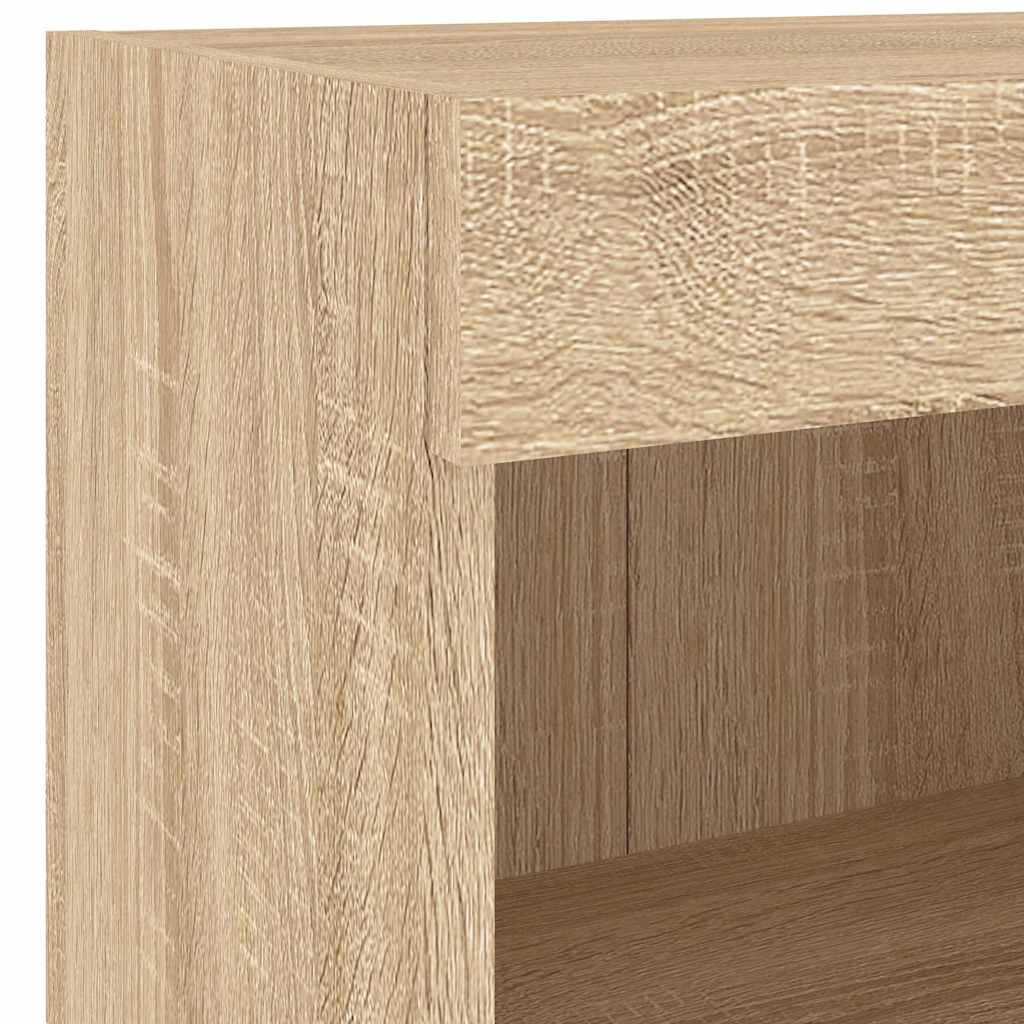 5 Piece TV Wall Units with LED Sonoma Oak Engineered Wood