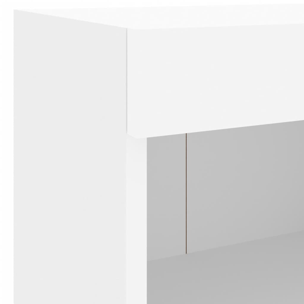 5 Piece TV Wall Units with LED White Engineered Wood