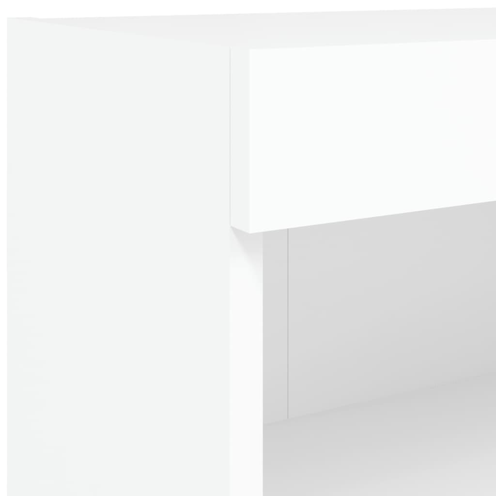 5 Piece TV Wall Units with LED White Engineered Wood