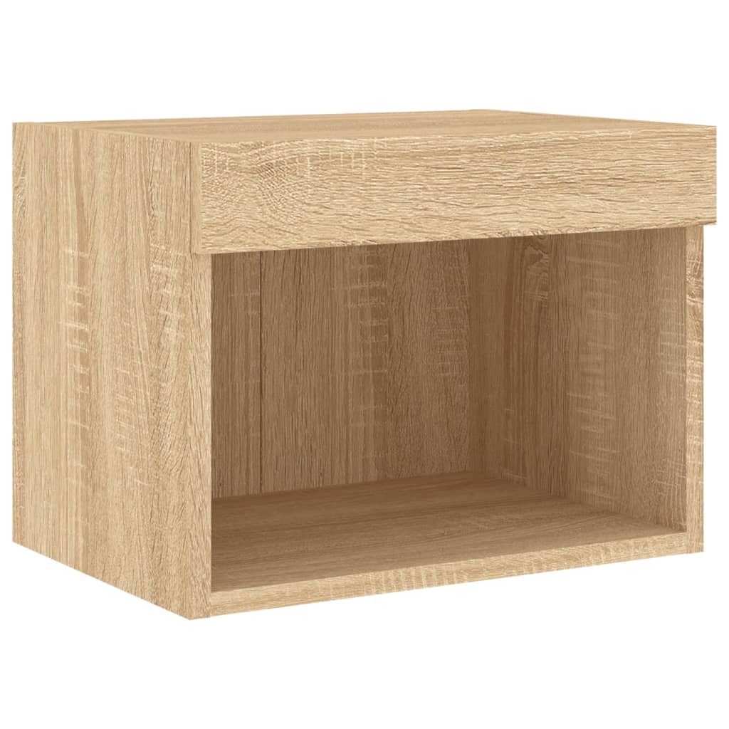 5 Piece TV Wall Units with LED Sonoma Oak Engineered Wood
