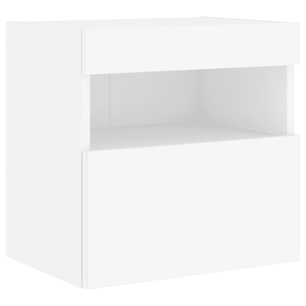 5 Piece TV Wall Units with LED White Engineered Wood