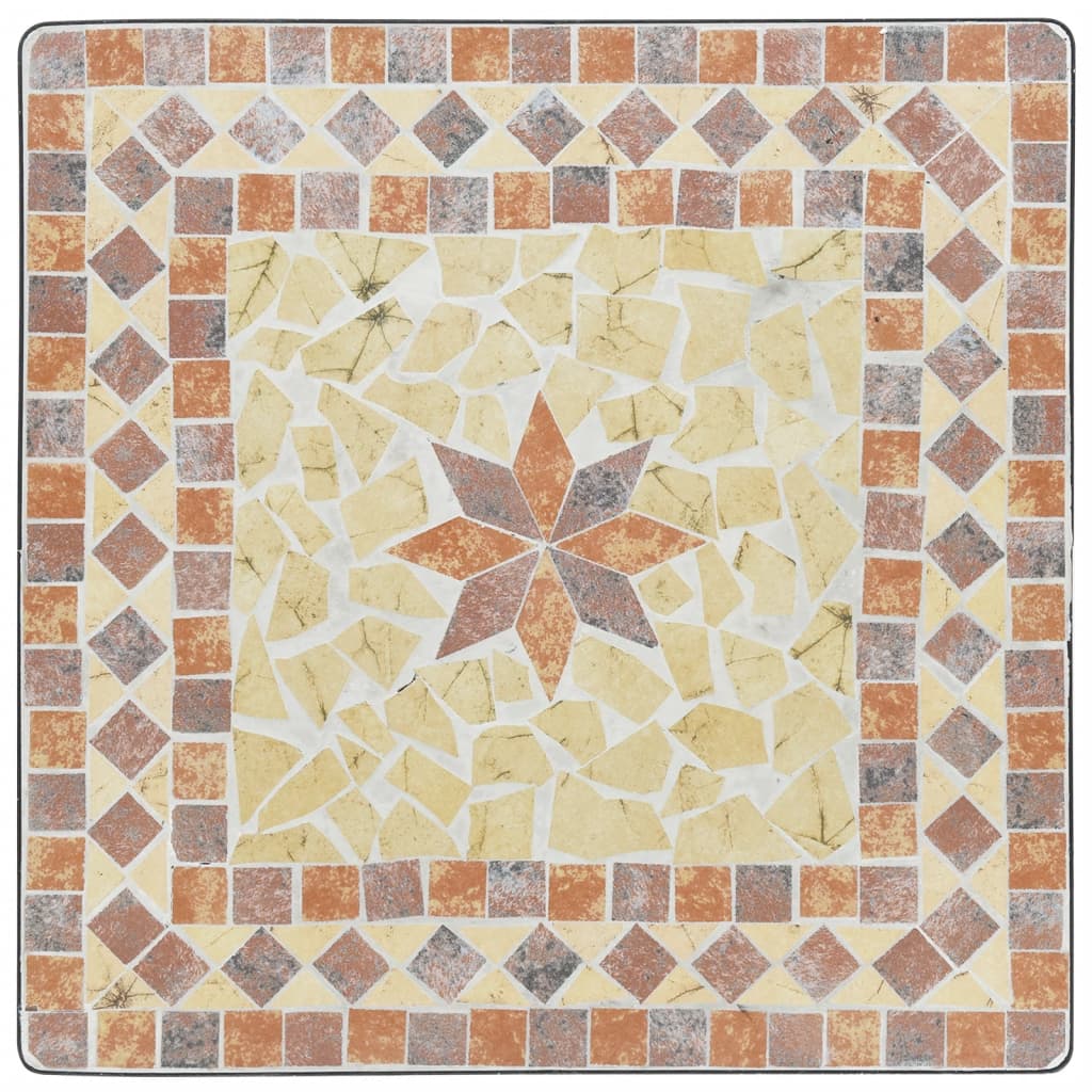 vidaXL Mosaic Bistro Table Terracotta 60x60x74 cm Ceramic