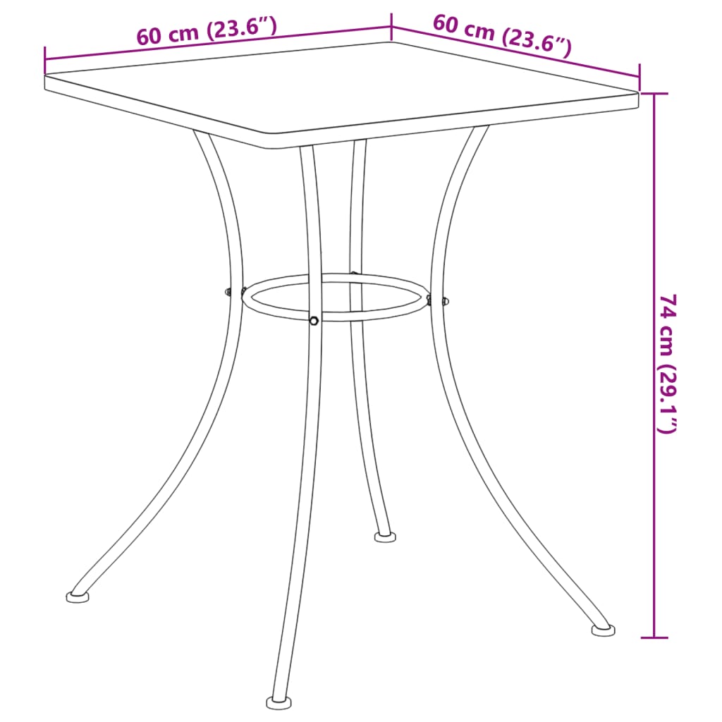 vidaXL Mosaic Bistro Table Terracotta 60x60x74 cm Ceramic