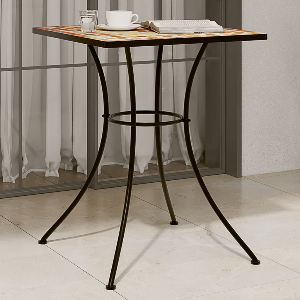 vidaXL Mosaic Bistro Table Terracotta 60x60x74 cm Ceramic