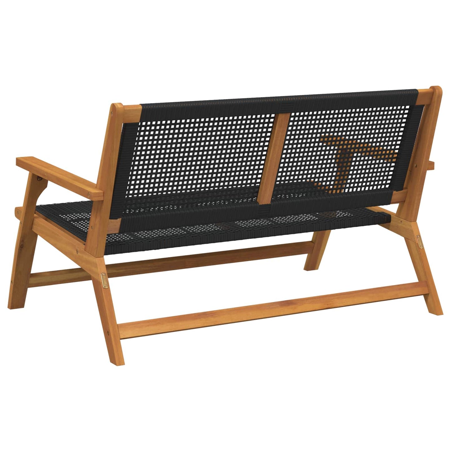 Garden Relax Bench Black Solid Acacia Wood