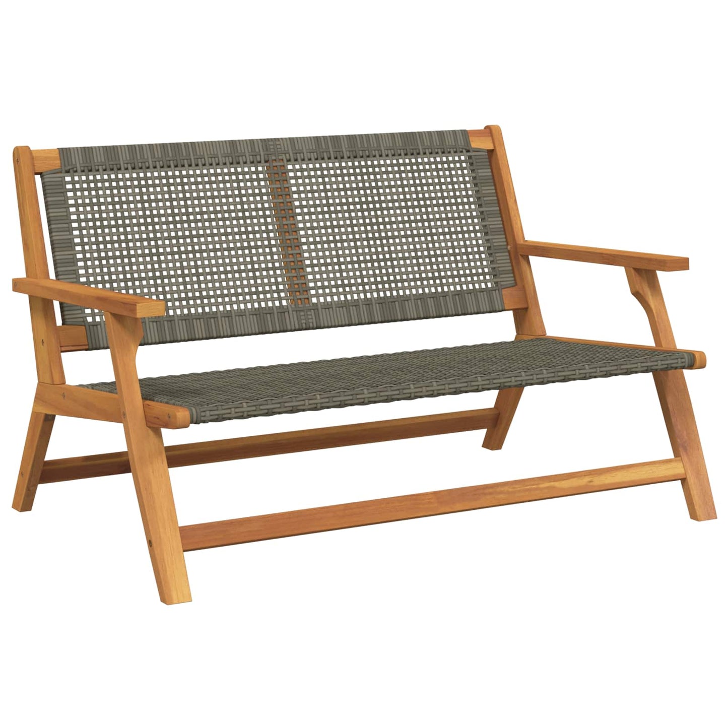 Garden Relax Bench Grey Solid Acacia Wood