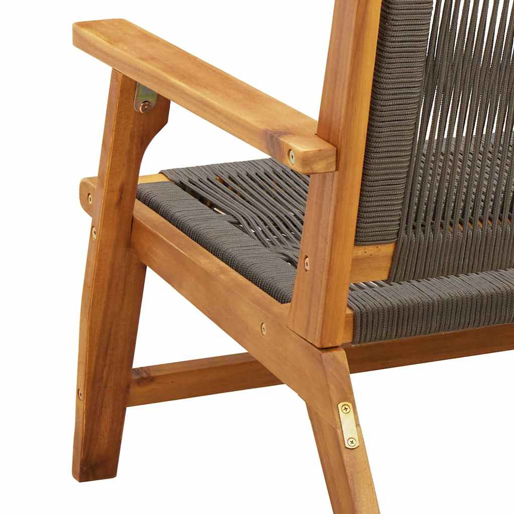 Garden Furniture Grey 122 x 76 x 73 cm Solid Acacia Wood