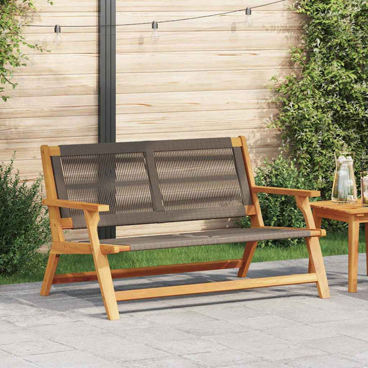 Garden Relax Bench Grey Solid Acacia Wood