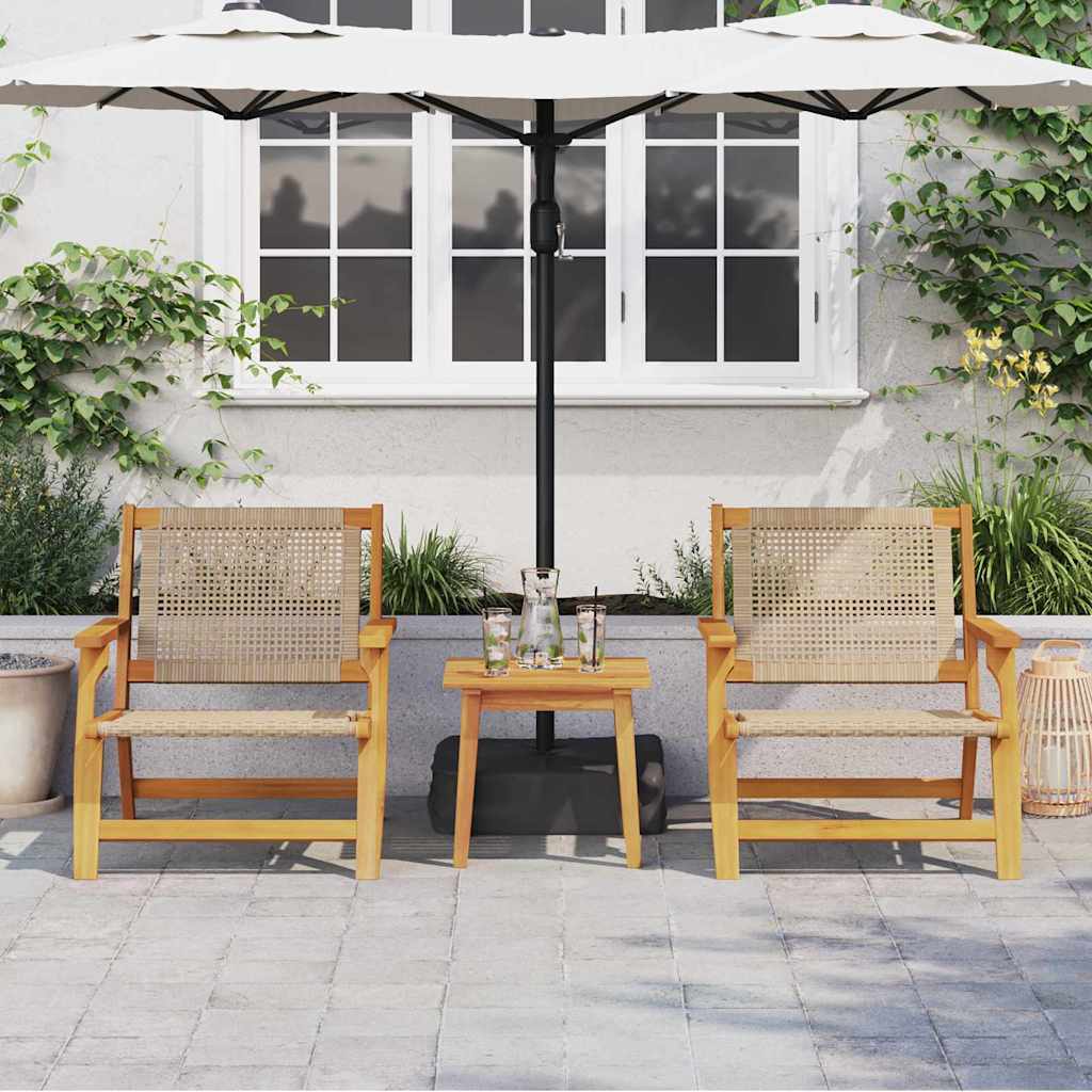 Garden Furniture 2 pcs Beige 67 x 78 x 73 cm Solid Acacia Wood