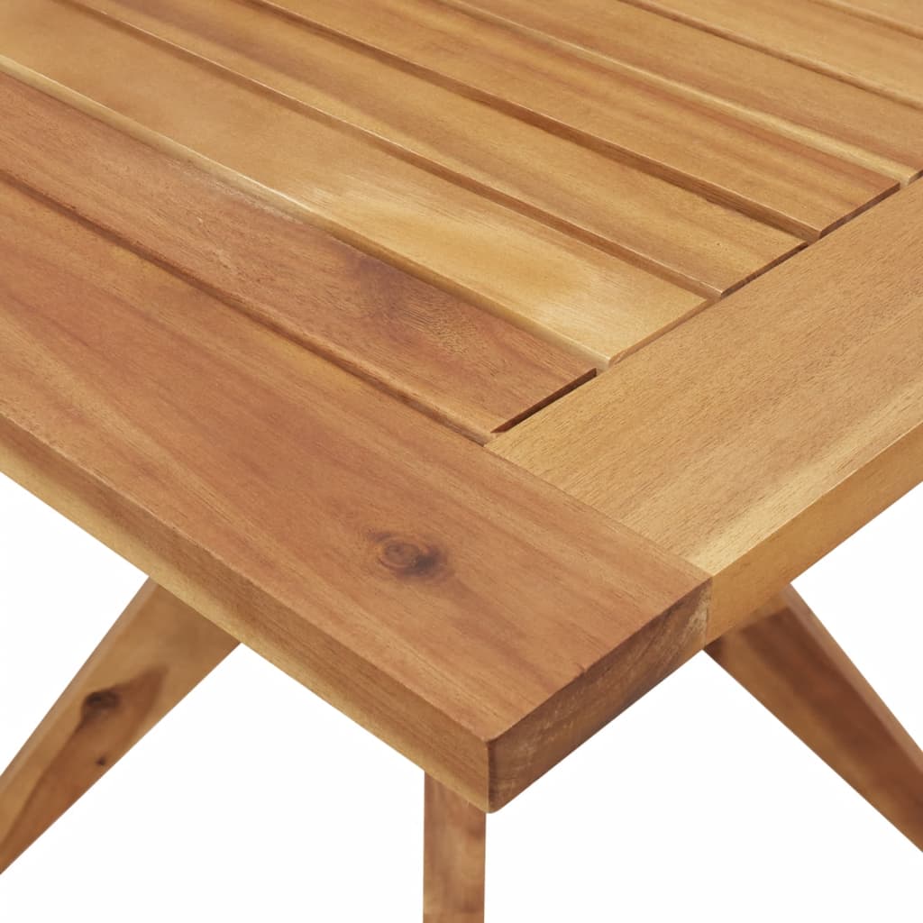 vidaXL Garden Table Square 110x110x75 cm Solid Wood Acacia