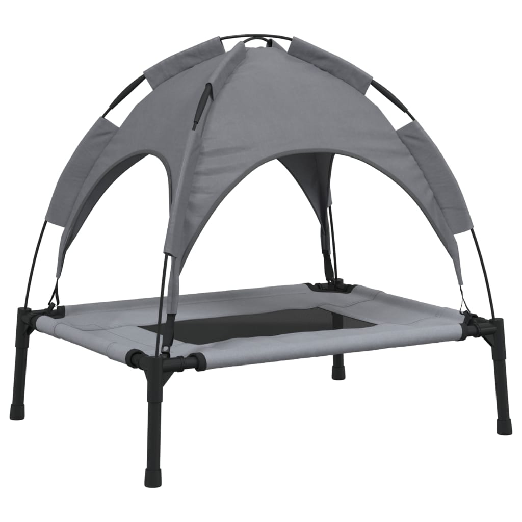 Dog Bed with Canopy Anthracite Oxford Fabric and Steel