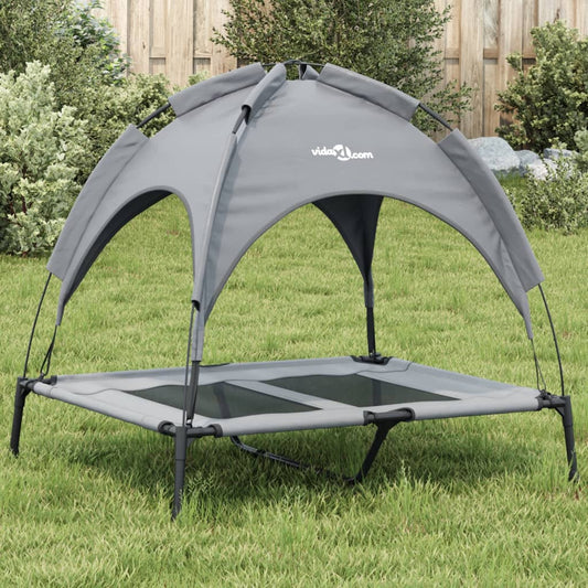 Dog Bed with Canopy Anthracite Oxford Fabric and Steel