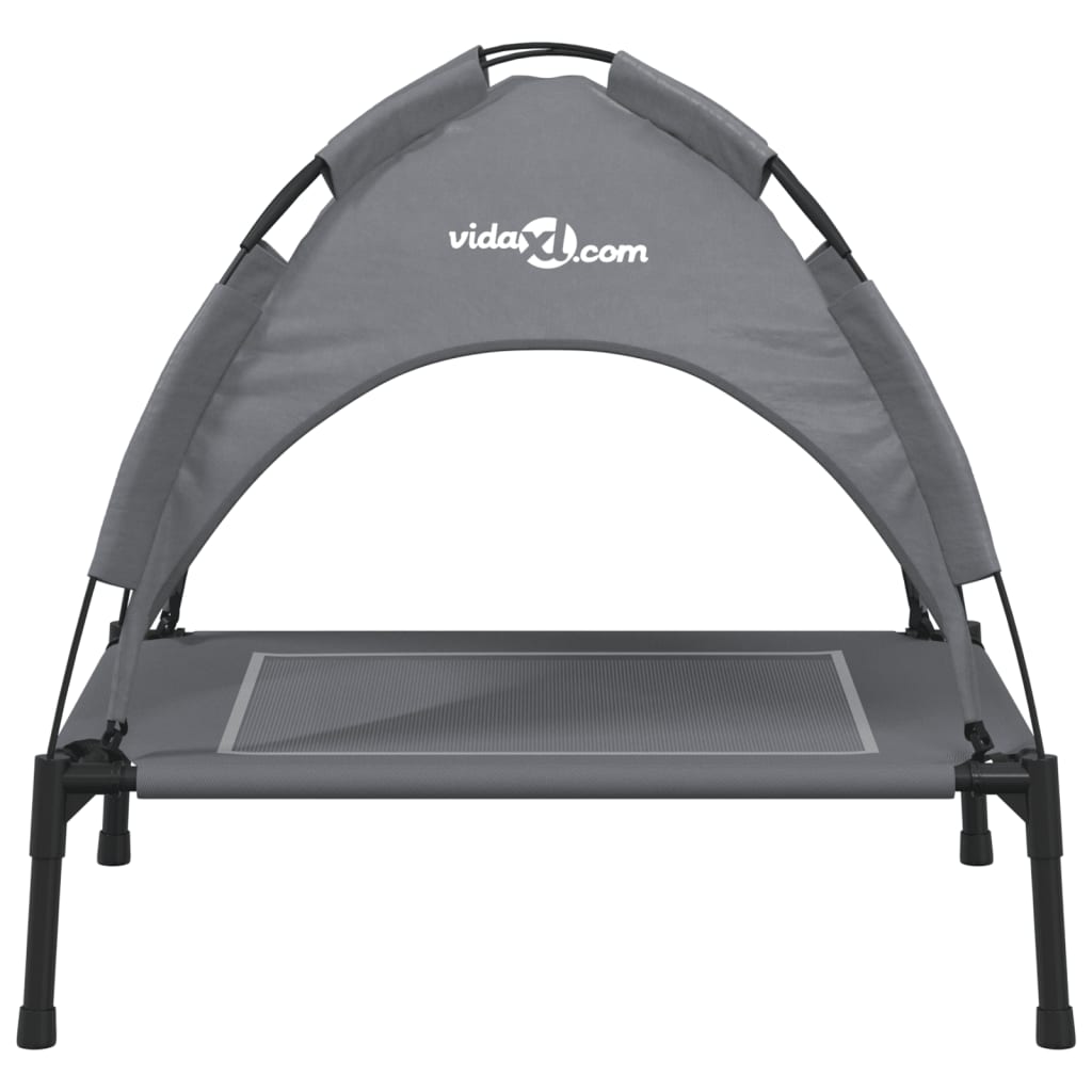 Dog Bed with Canopy Anthracite Oxford Fabric and Steel