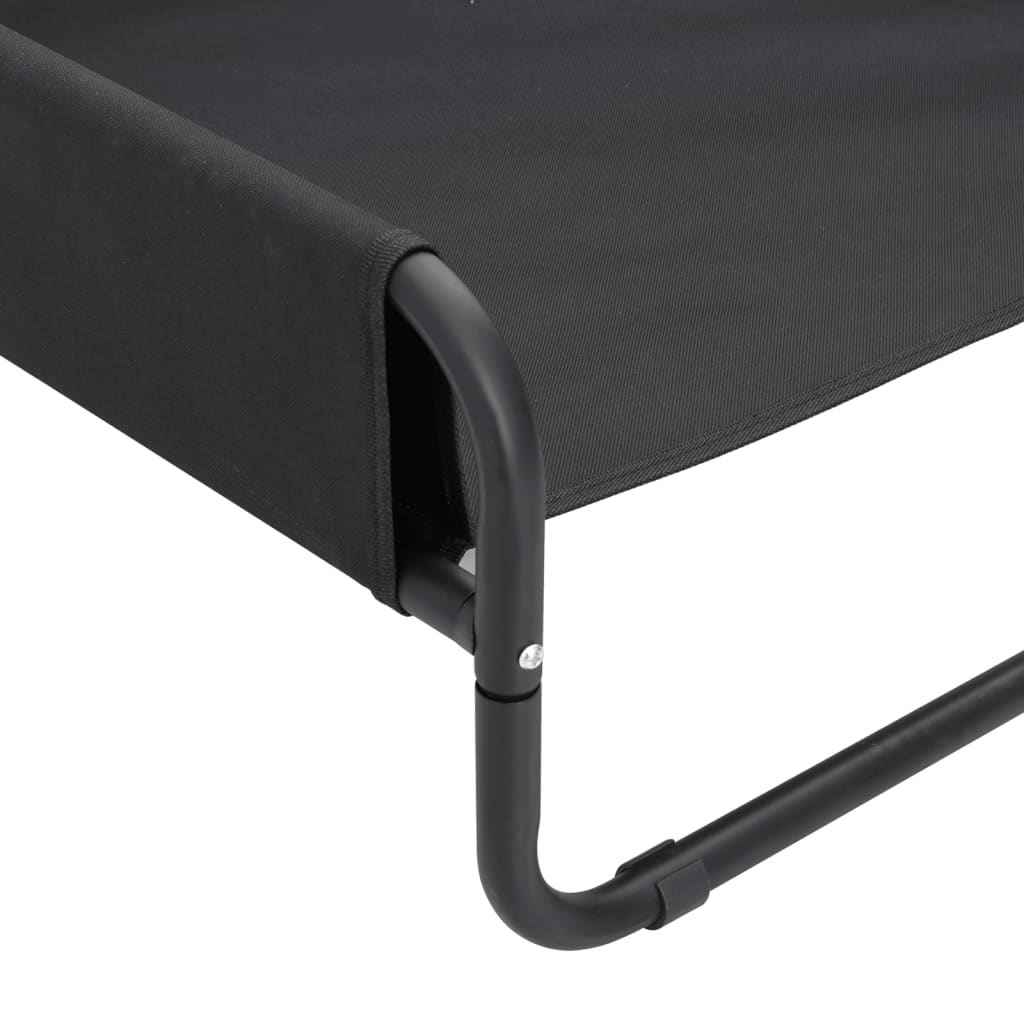 Elevated Dog Bed Anthracite Oxford Fabric and Steel