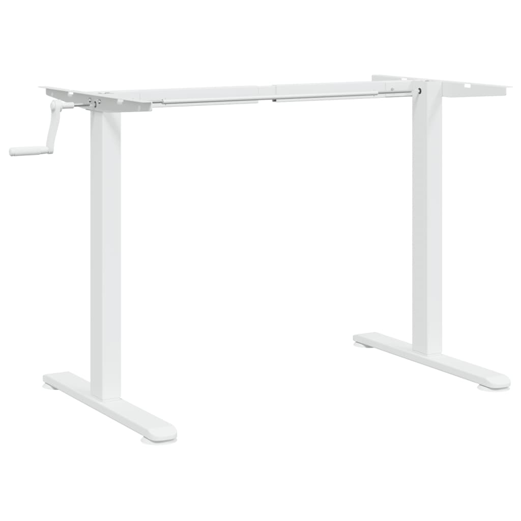 vidaXL Standing Desk Frame White (94-135)x60x(70-114) cm Steel