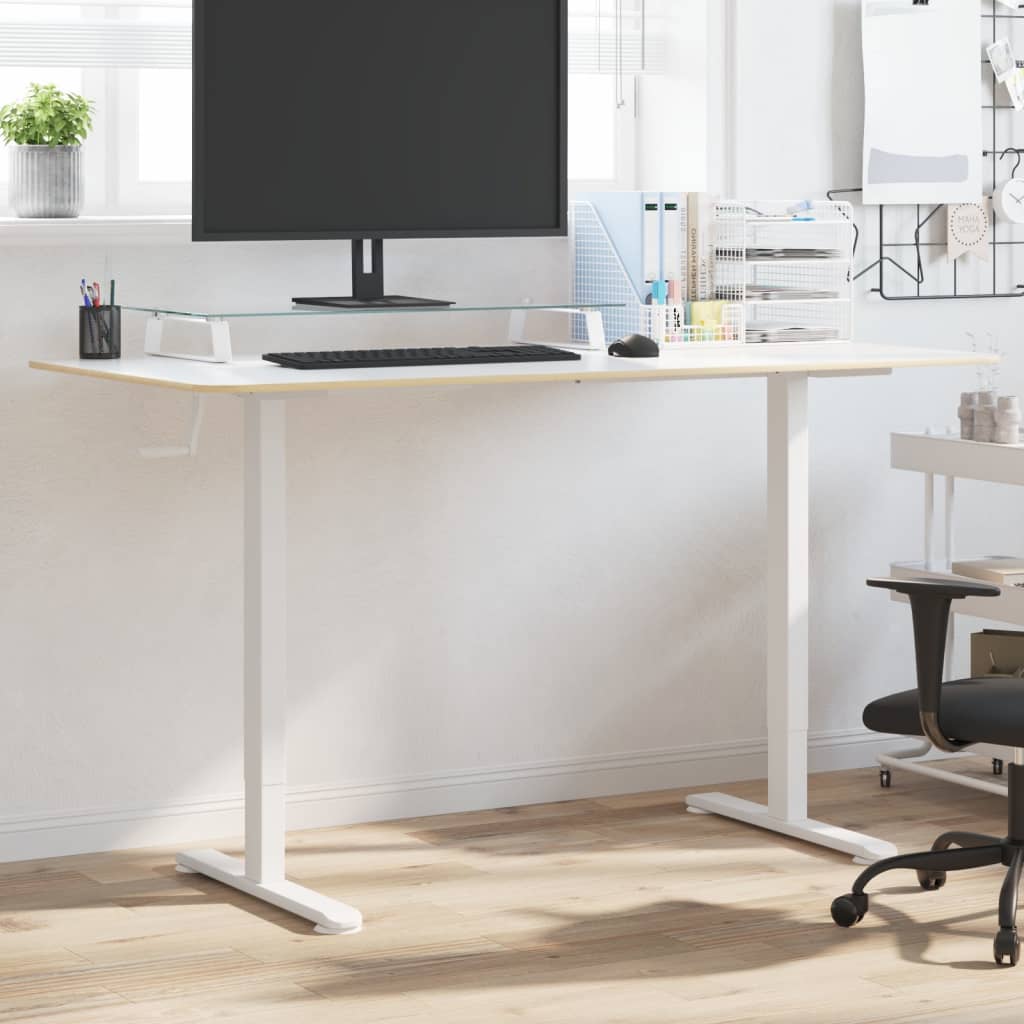 vidaXL Standing Desk Frame White (94-135)x60x(70-114) cm Steel