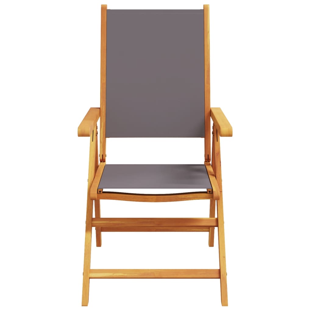 Garden Chairs 2 pcs Anthracite Solid Wood Acacia and Fabric