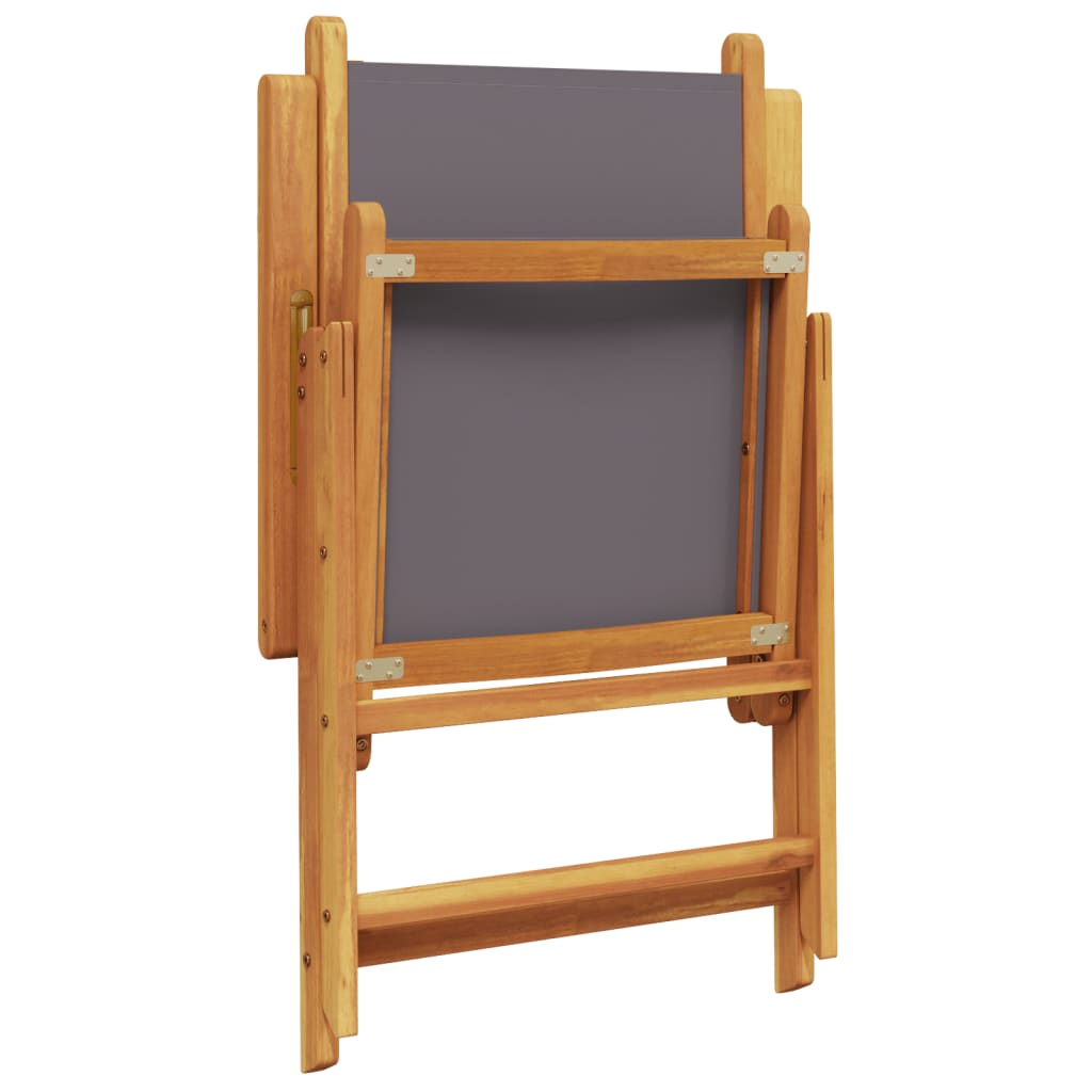 Garden Chairs 2 pcs Anthracite Solid Wood Acacia and Fabric