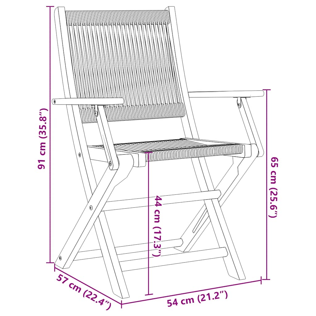 Garden Chairs 2 pcs Grey Solid Wood Acacia and Polypropylene