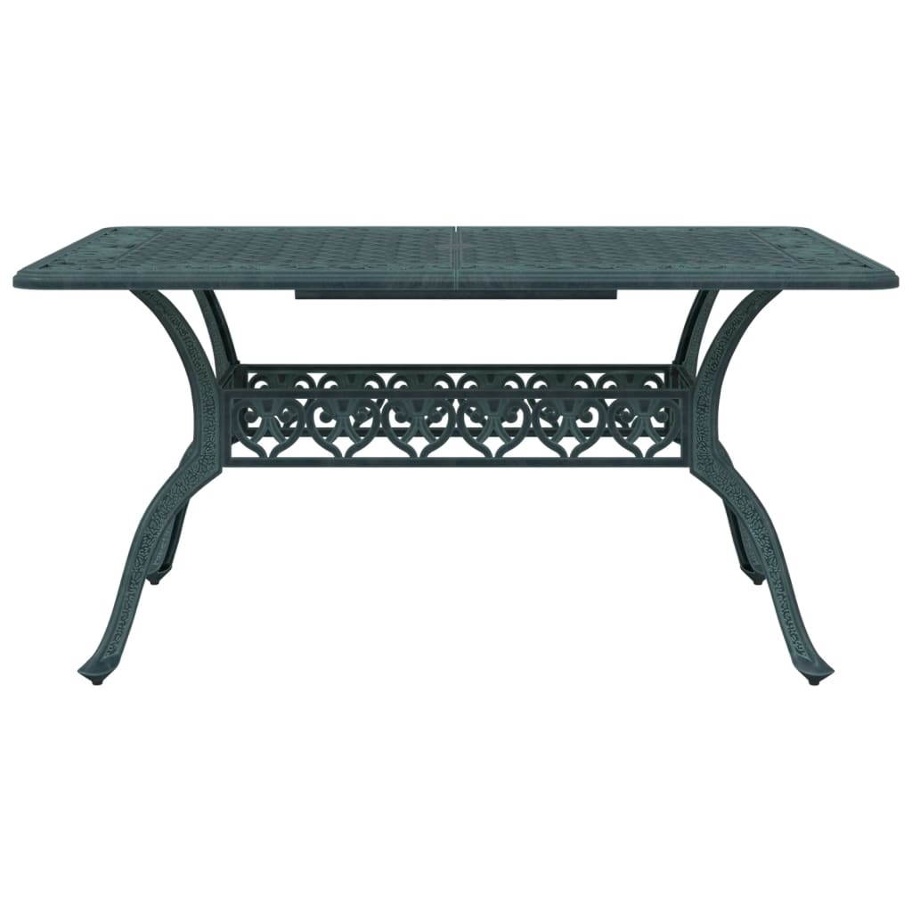 vidaXL Garden Table Green 150x90x72 cm Cast Aluminium