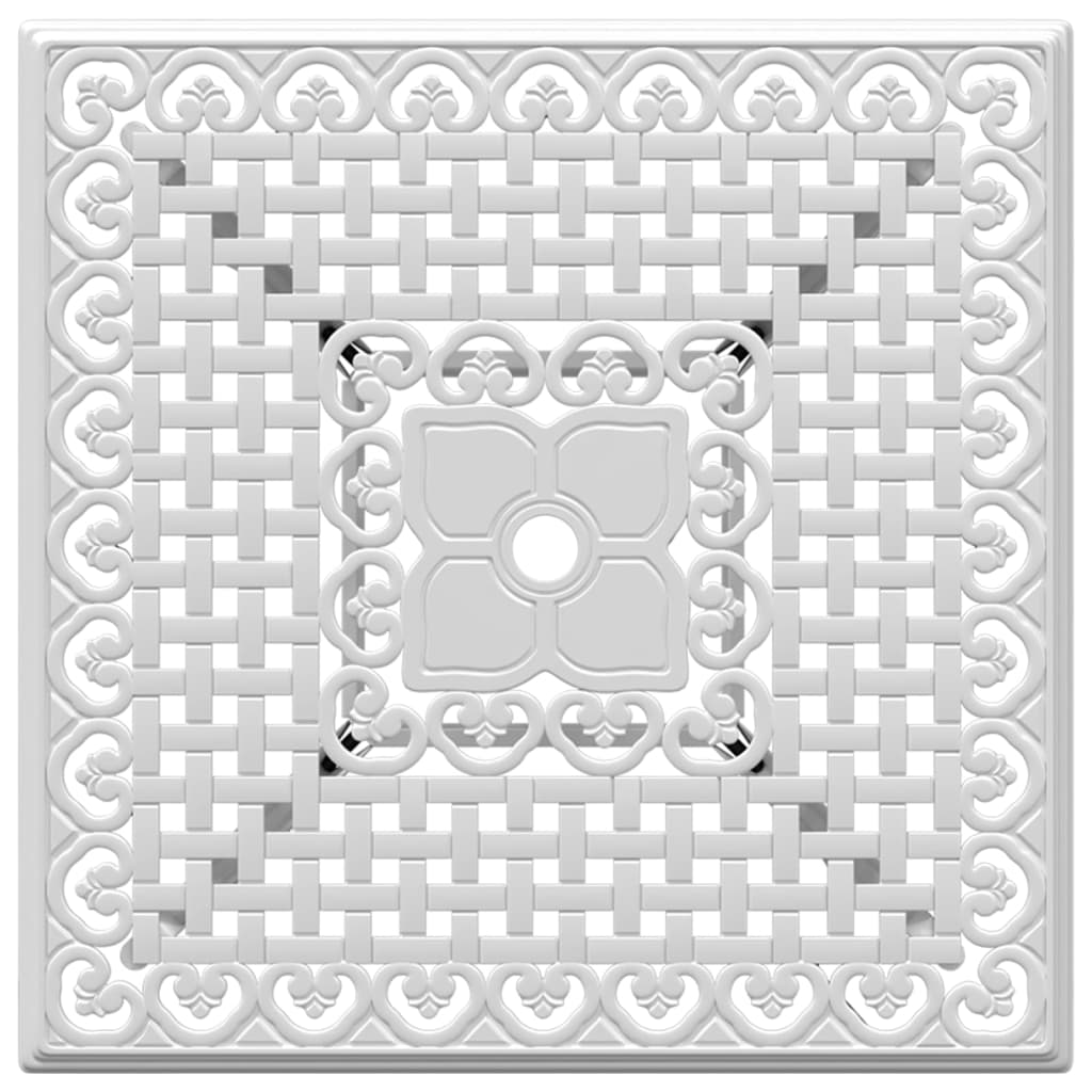 Garden Table White 80x80x75 cm Cast Aluminium