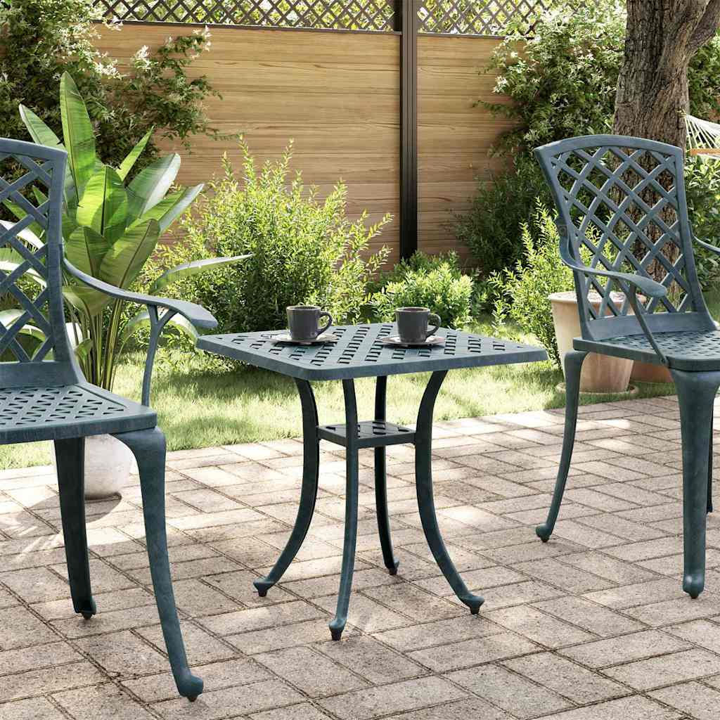 Garden Table Green 53x53x53 cm Cast Aluminium