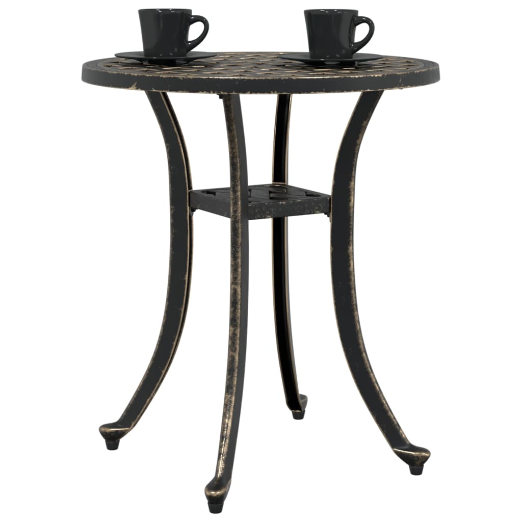 vidaXL Garden Table Bronze Ø48x53 cm Cast Aluminium