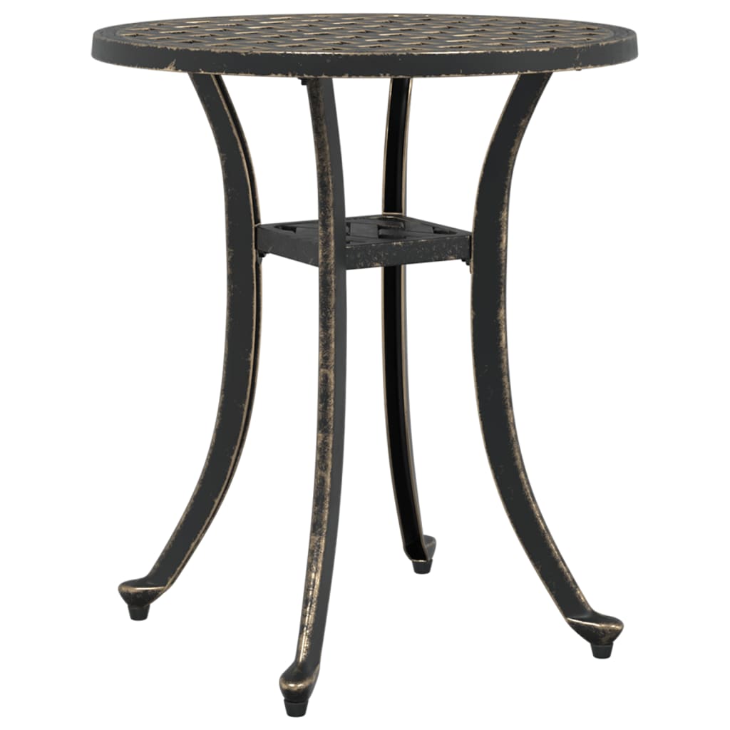 vidaXL Garden Table Bronze Ø48x53 cm Cast Aluminium