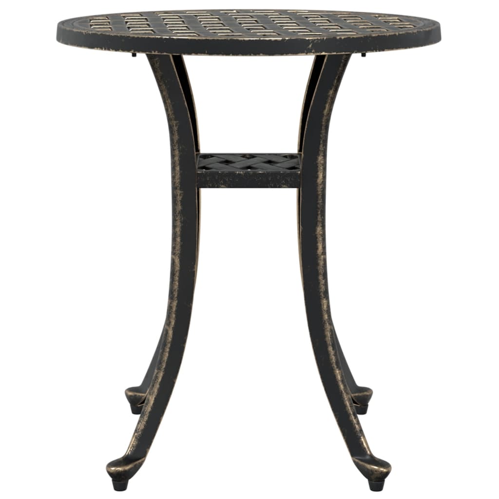 vidaXL Garden Table Bronze Ø48x53 cm Cast Aluminium