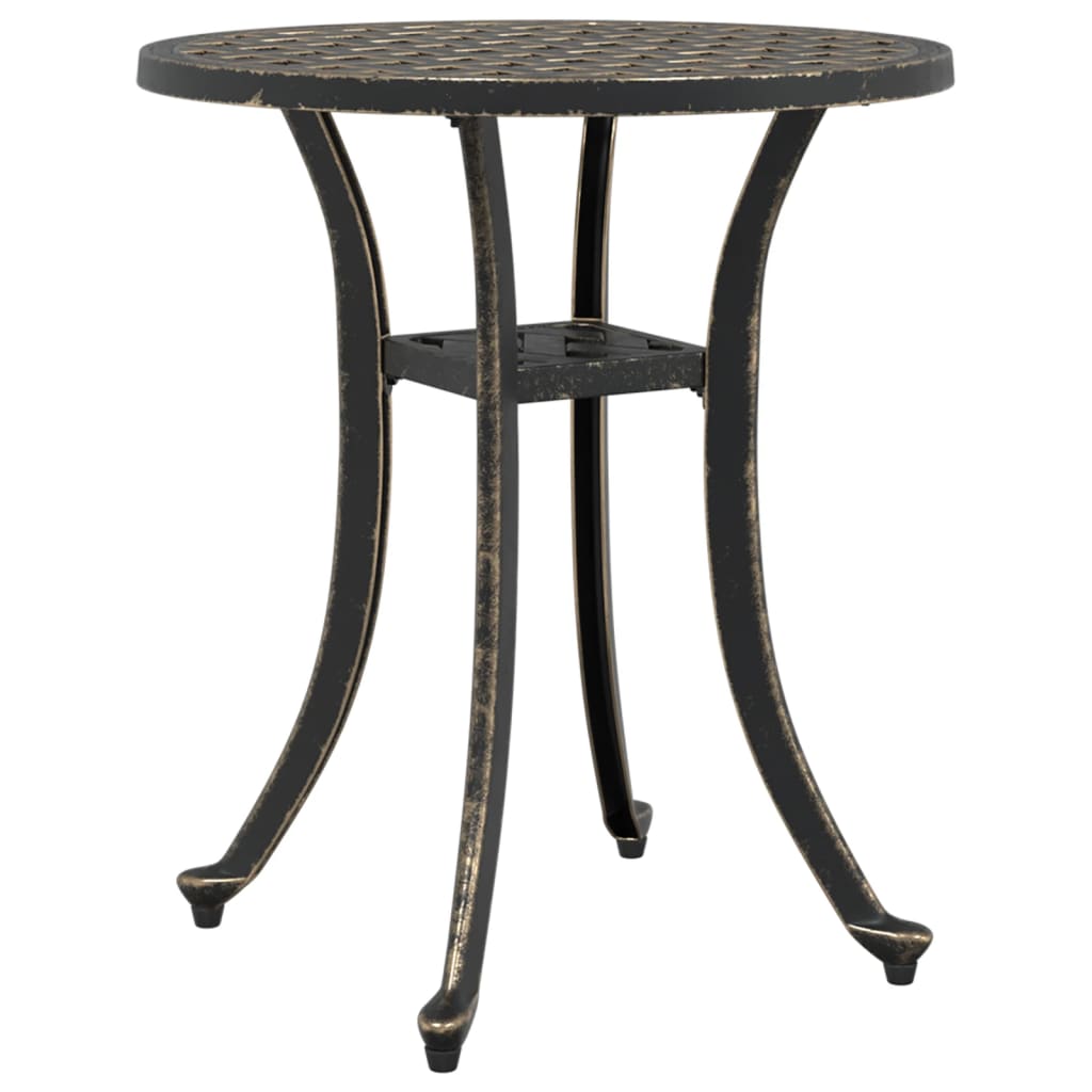 vidaXL Garden Table Bronze Ø48x53 cm Cast Aluminium