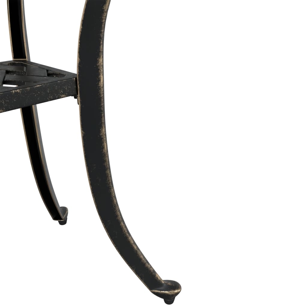 vidaXL Garden Table Bronze Ø48x53 cm Cast Aluminium