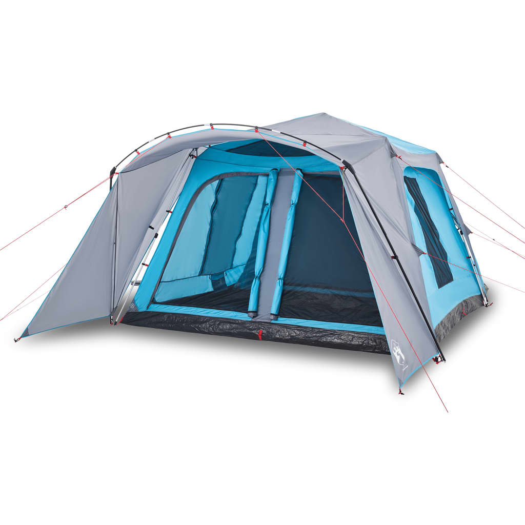 vidaXL Family Tent with Porch 9-Person Blue Quick Release