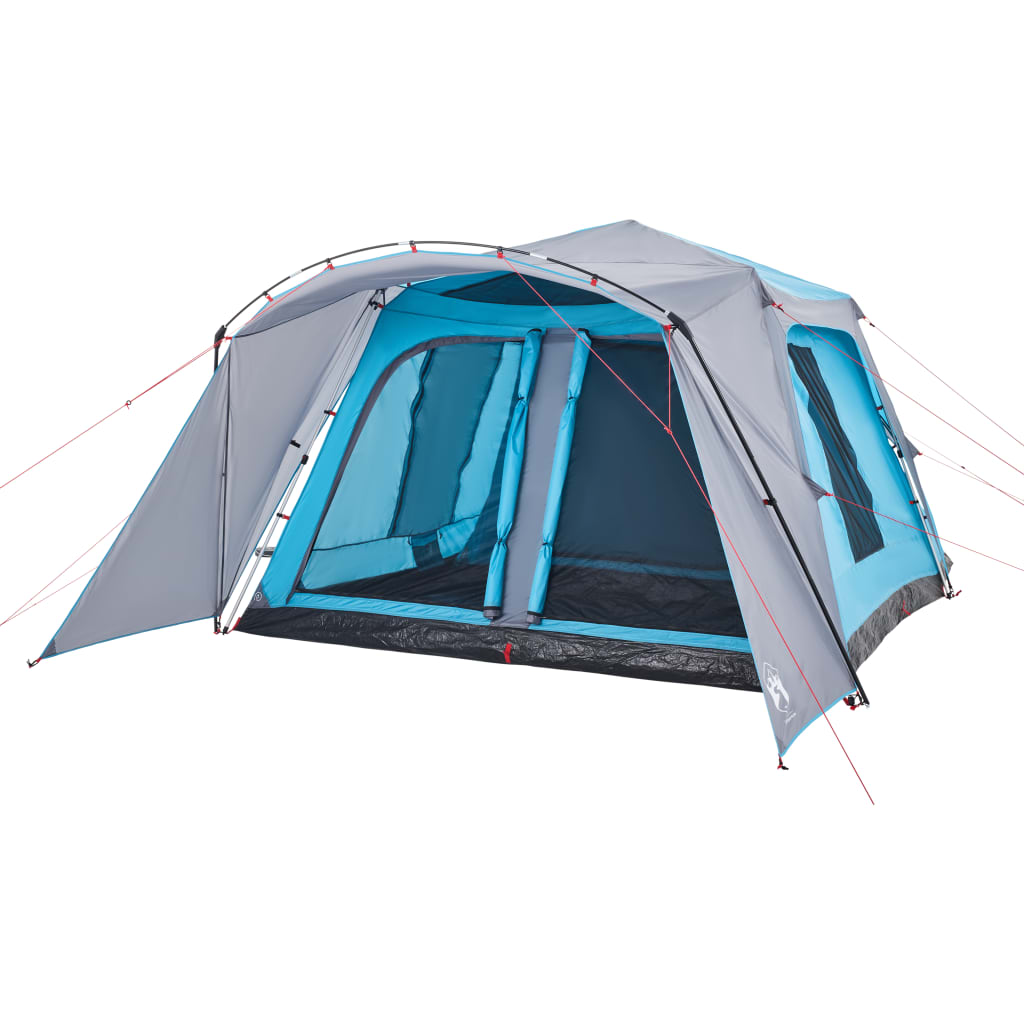 vidaXL Family Tent with Porch 9-Person Blue Quick Release