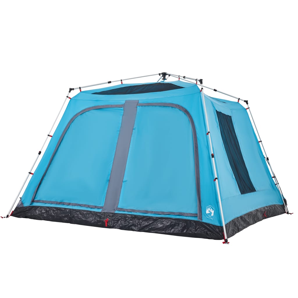 vidaXL Family Tent with Porch 9-Person Blue Quick Release