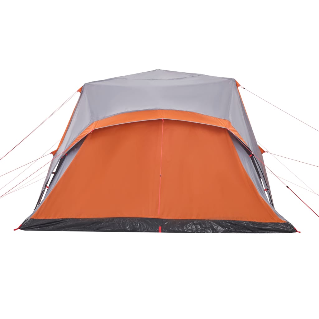 Family Tent with Porch 9-Person Grey and Orange Quick Release