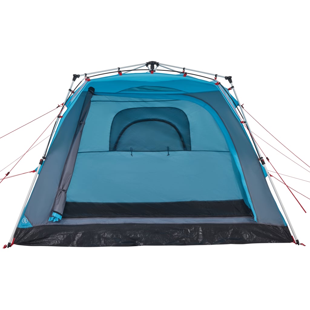 vidaXL Camping Tent Cabin 4-Person Blue Quick Release