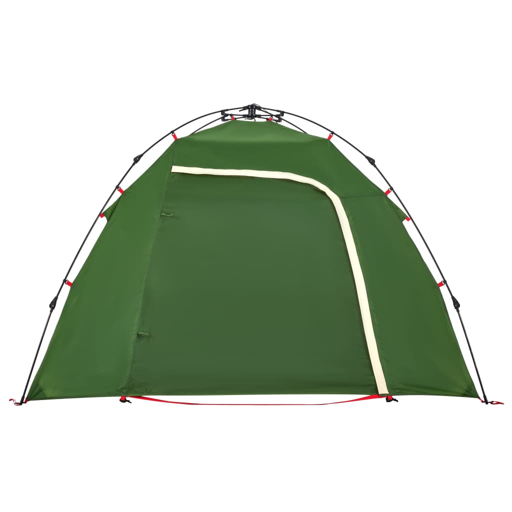 vidaXL Camping Tent Dome 3-Person Green Quick Release