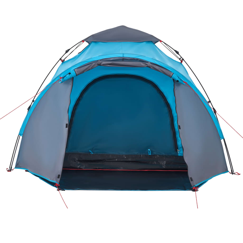 vidaXL Camping Tent Dome 3-Person Blue Quick Release