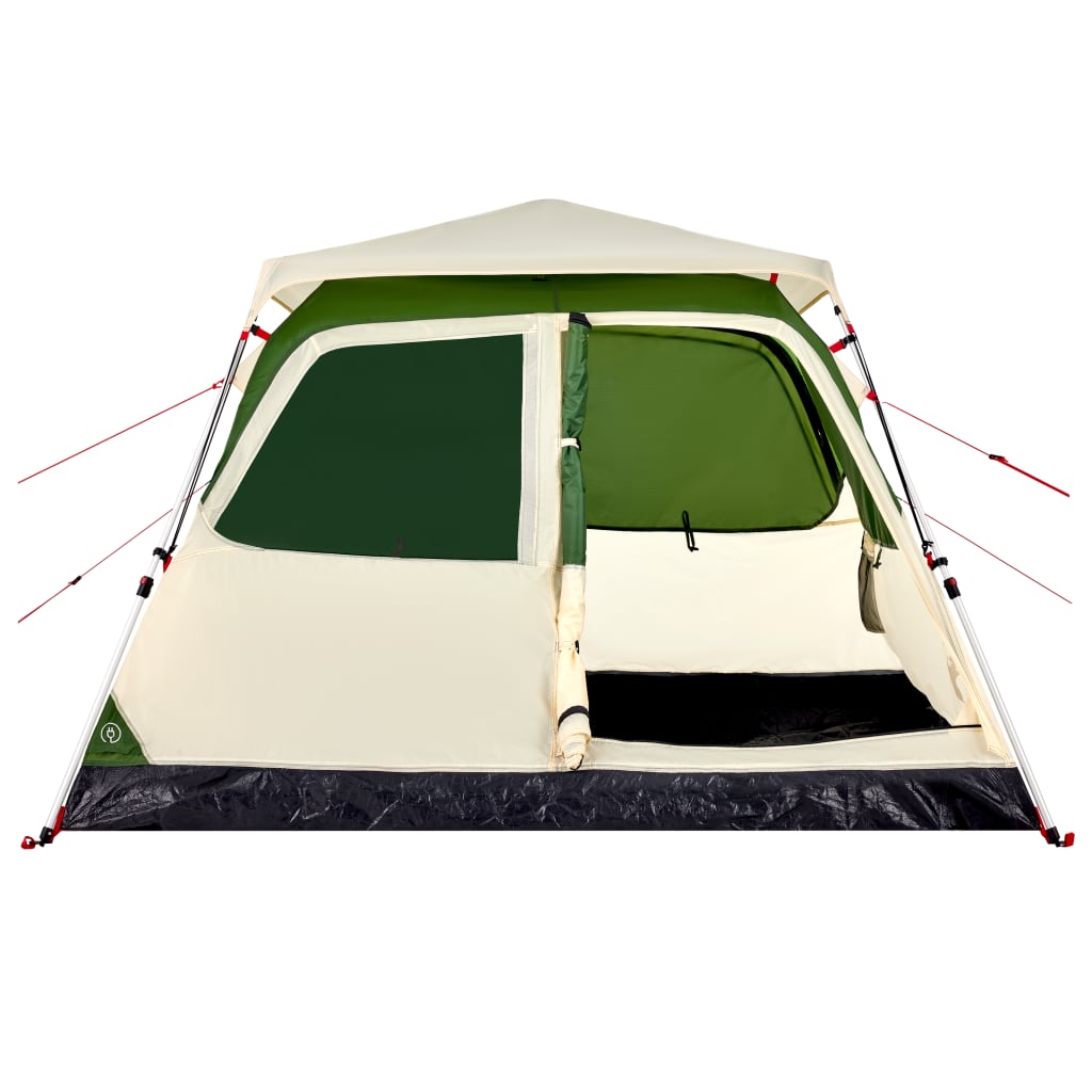 vidaXL Camping Tent Dome 4-Person Green Quick Release