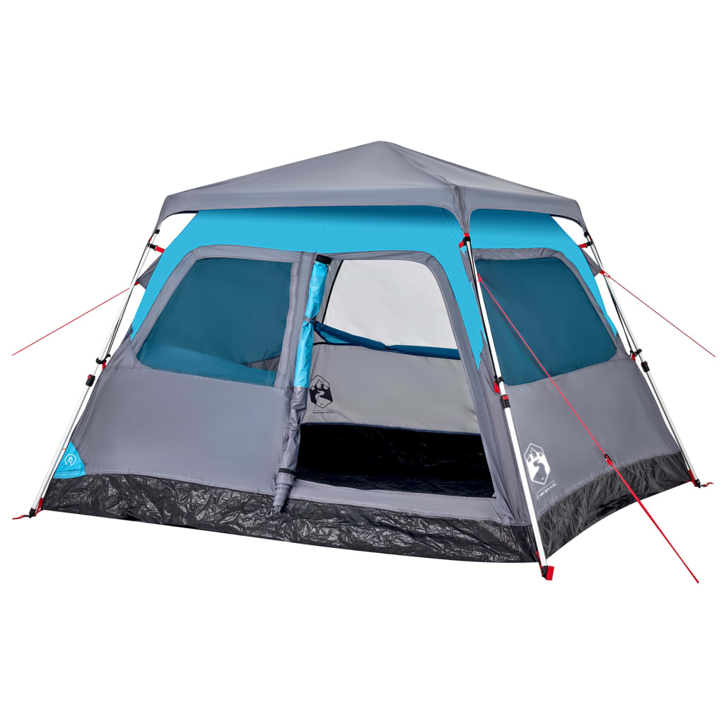 vidaXL Camping Tent Dome 4-Person Blue Quick Release