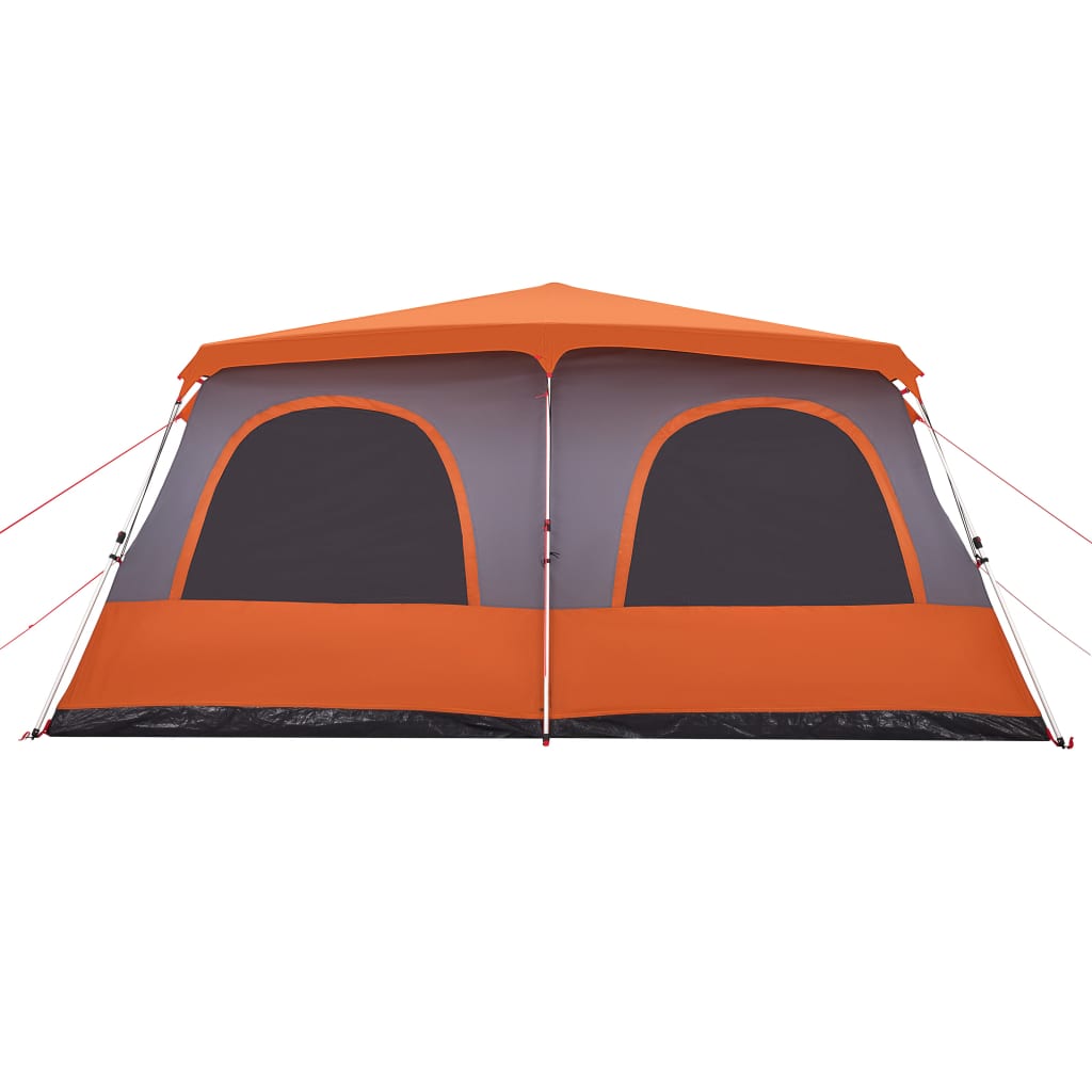 vidaXL Family Tent Dome 8-Person Grey and Orange Quick Release