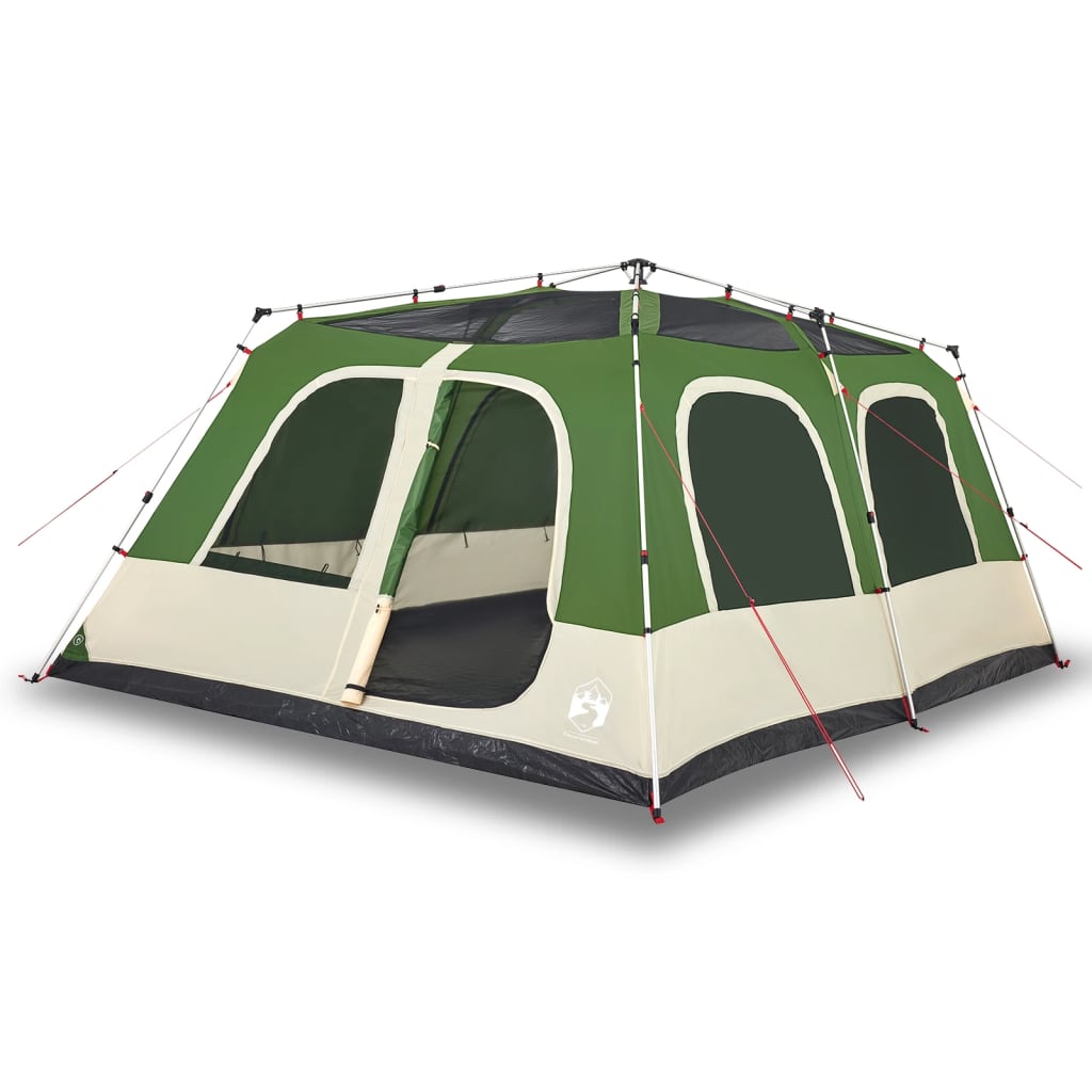 vidaXL Family Tent Dome 10-Person Green Quick Release