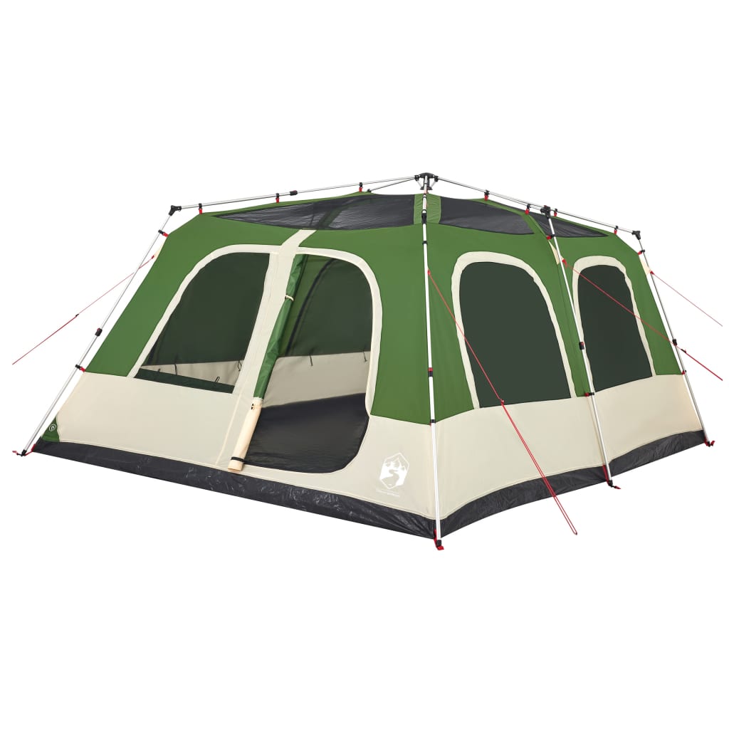 vidaXL Family Tent Dome 10-Person Green Quick Release