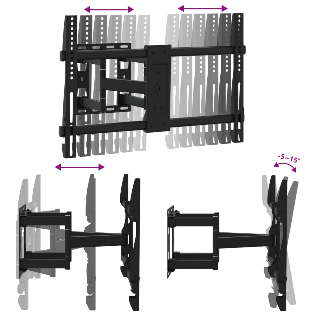 vidaXL TV Wall Mount for 37-80 Inch Screen Max VESA 600x400 mm 40kg