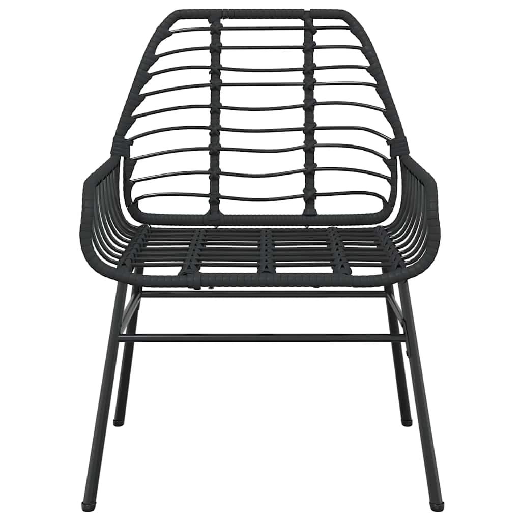 Garden Chairs 2 pcs Black Poly Rattan