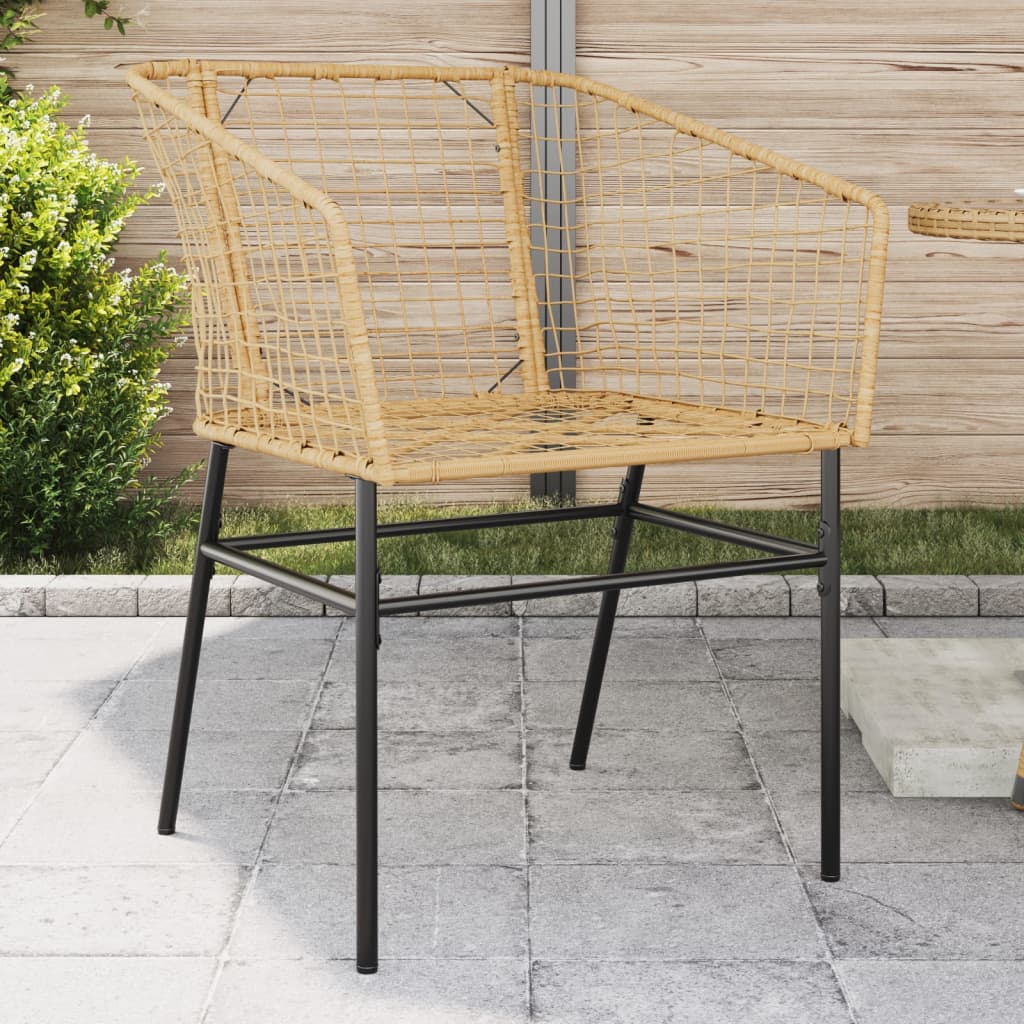 Garden Chair | Brown | PE rattan, powder-coated steel | Standard