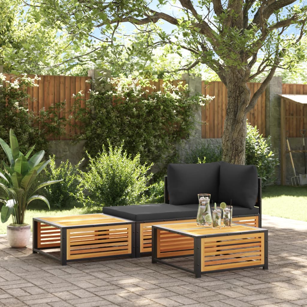 Garden Table | Brown | Solid Acacia wood | 68x68x30 cm | Durable