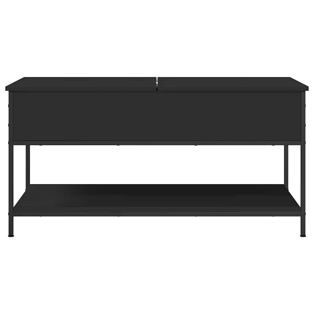 Coffee Table Black 100x50x50 cm Engineered Wood and Metal